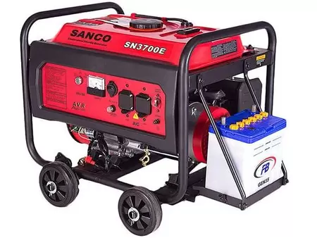 "Sanco Petrol & Gas Generator 2.5 KW - SN 3700E - Red Price in Pakistan, Specifications, Features"